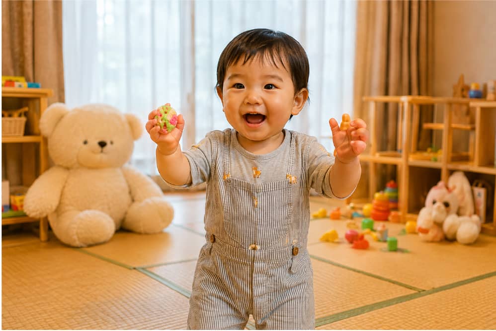 お部屋で遊ぶ子ども